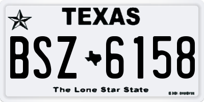 TX license plate BSZ6158