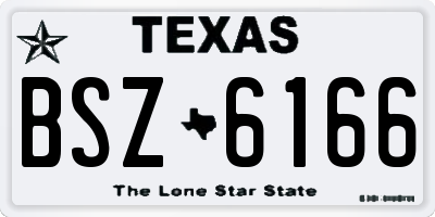 TX license plate BSZ6166