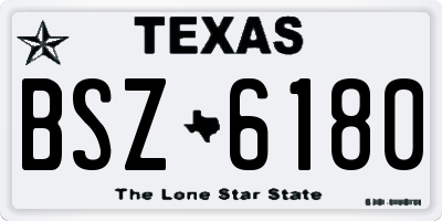 TX license plate BSZ6180
