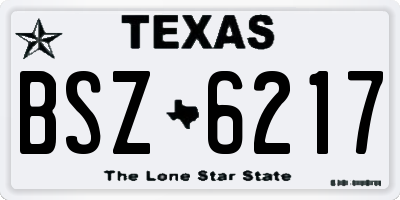 TX license plate BSZ6217