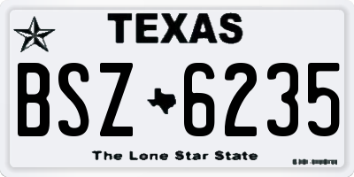 TX license plate BSZ6235