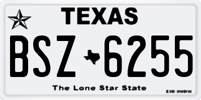 TX license plate BSZ6255