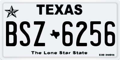 TX license plate BSZ6256