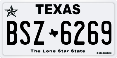 TX license plate BSZ6269