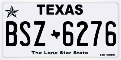 TX license plate BSZ6276