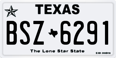 TX license plate BSZ6291