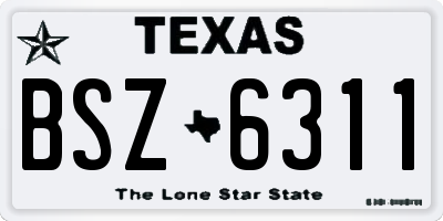 TX license plate BSZ6311