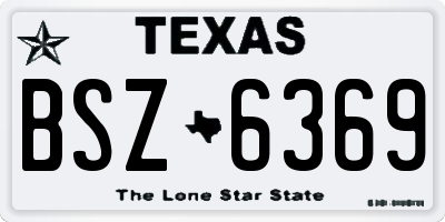TX license plate BSZ6369