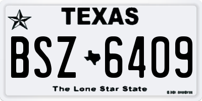 TX license plate BSZ6409
