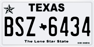 TX license plate BSZ6434