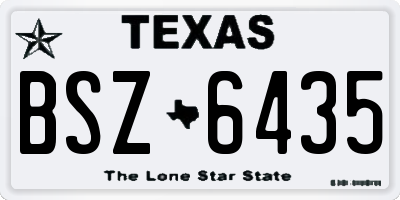 TX license plate BSZ6435