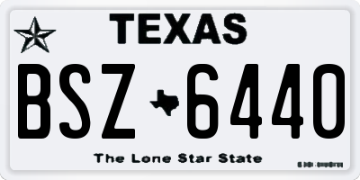 TX license plate BSZ6440
