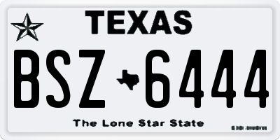 TX license plate BSZ6444