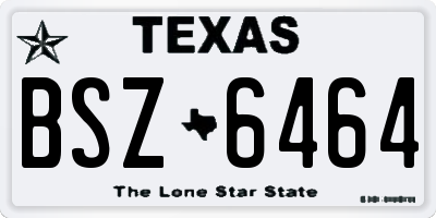 TX license plate BSZ6464
