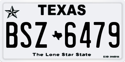 TX license plate BSZ6479