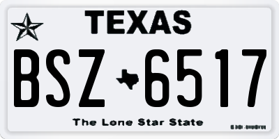 TX license plate BSZ6517