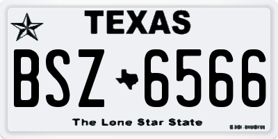 TX license plate BSZ6566