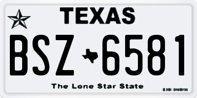 TX license plate BSZ6581