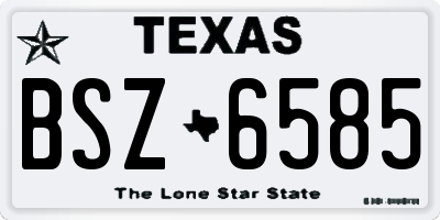 TX license plate BSZ6585