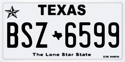TX license plate BSZ6599