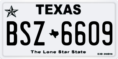 TX license plate BSZ6609