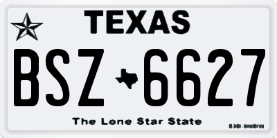 TX license plate BSZ6627