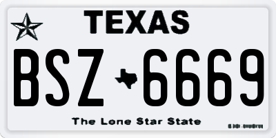 TX license plate BSZ6669