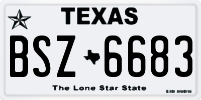 TX license plate BSZ6683