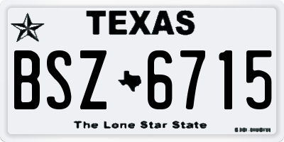 TX license plate BSZ6715