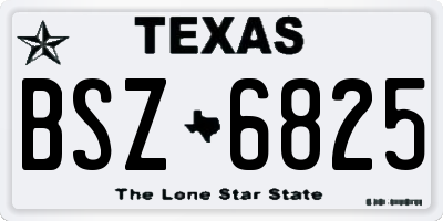 TX license plate BSZ6825