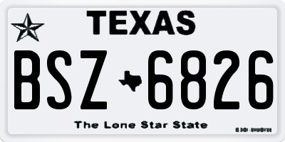 TX license plate BSZ6826