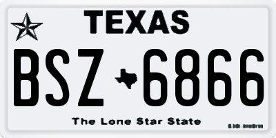 TX license plate BSZ6866