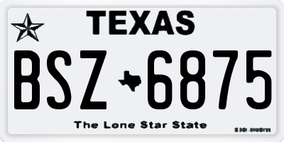 TX license plate BSZ6875