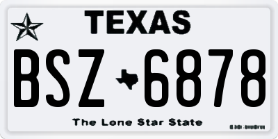 TX license plate BSZ6878