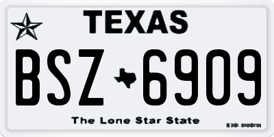 TX license plate BSZ6909