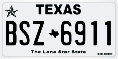 TX license plate BSZ6911