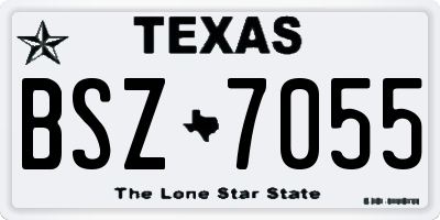 TX license plate BSZ7055