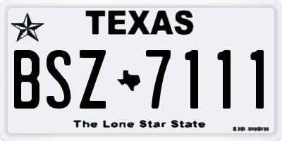 TX license plate BSZ7111