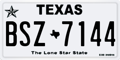 TX license plate BSZ7144