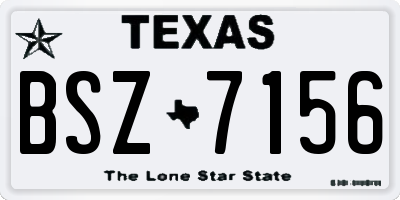 TX license plate BSZ7156