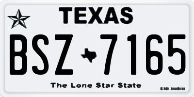 TX license plate BSZ7165