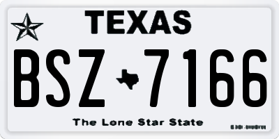 TX license plate BSZ7166