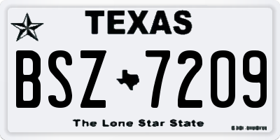 TX license plate BSZ7209