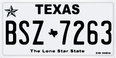 TX license plate BSZ7263