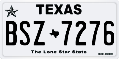 TX license plate BSZ7276
