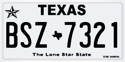 TX license plate BSZ7321