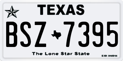 TX license plate BSZ7395