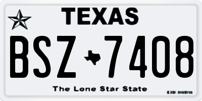 TX license plate BSZ7408