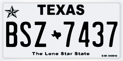 TX license plate BSZ7437