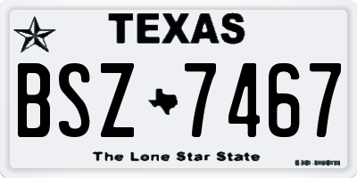 TX license plate BSZ7467